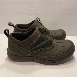 LL Bean TEK 2.5 Storm Chaser 507173 Low Slip on Dk Brown Leather Duck Boot 13M